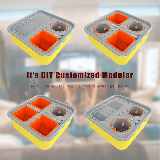 Couch Caddy Console, Self Balancing Cup Holder, Drink Snack Caddy, Wireless - Image 3