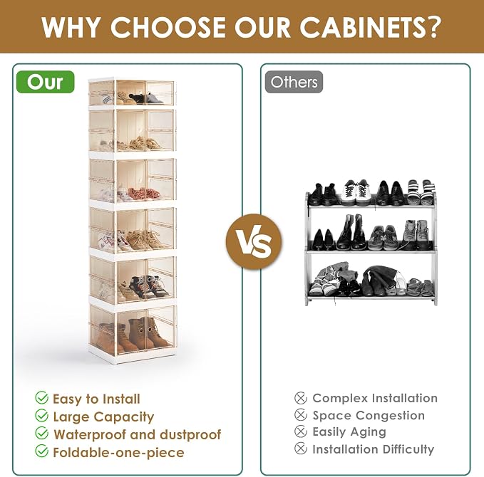 MGWILL Foldable Shoe Rack, Collapsible Shoe Organizers - Image 6