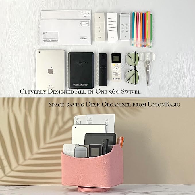 UnionBasic Rotating Desk Organizer, 360 Degree Desk Spinning Caddy, Desktop TV - Image 2