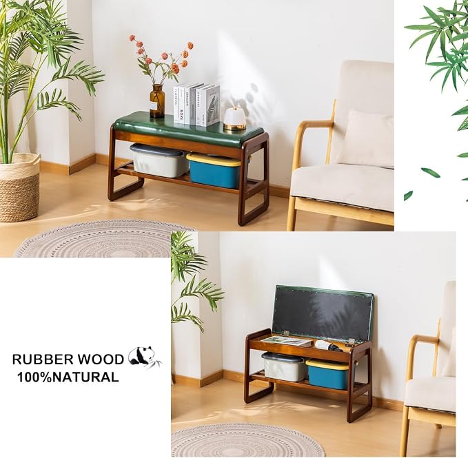 latifolia Shoe Rack Bench, Entryway Shoe Bench - Image 4
