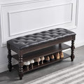 LEILISI Shoe Bench, Wood Storage Bench by LEILISI