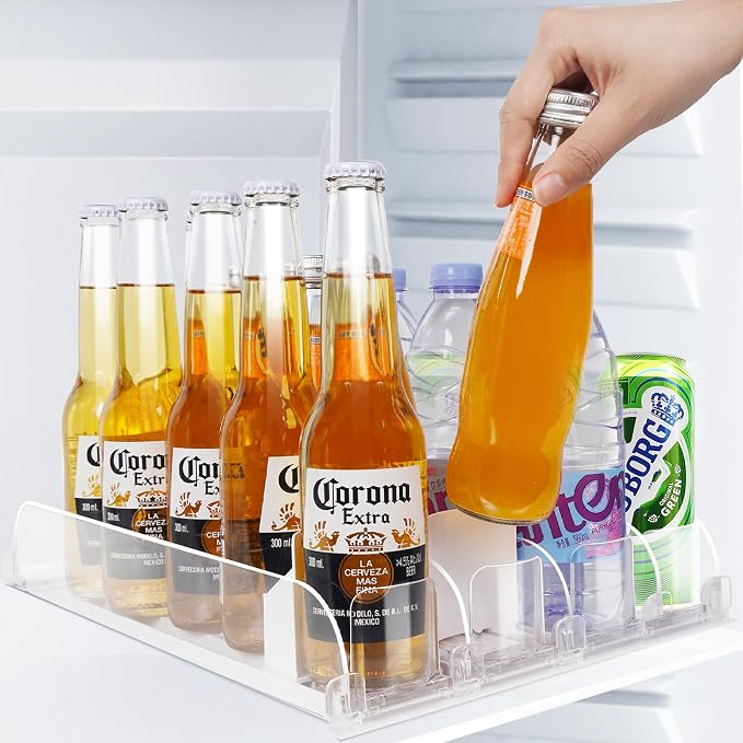 SOLY Drink Organizer for Fridge, Soda Can Dispenser for Refrigerator, Automatic by SOLY