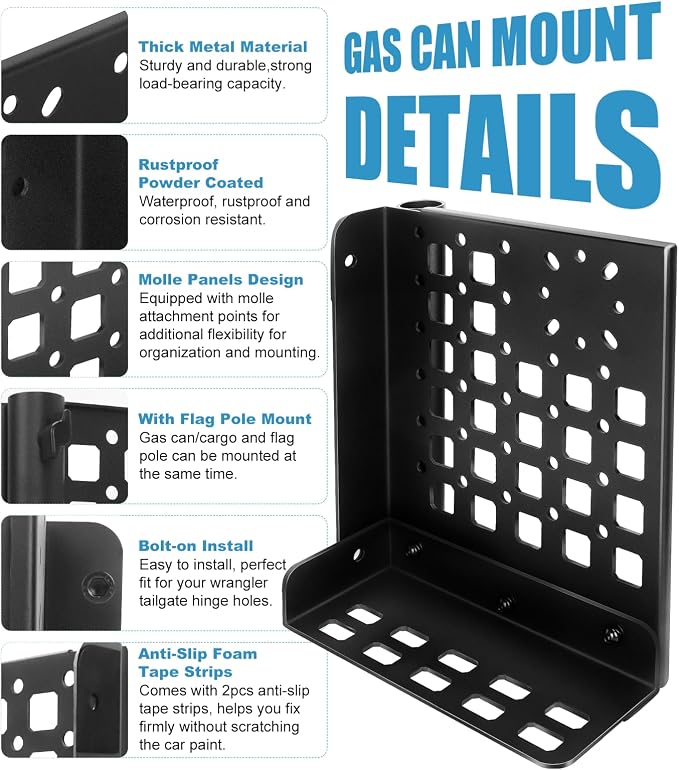 Gas Can Mount With Flag Pole Mount Holder - Image 4