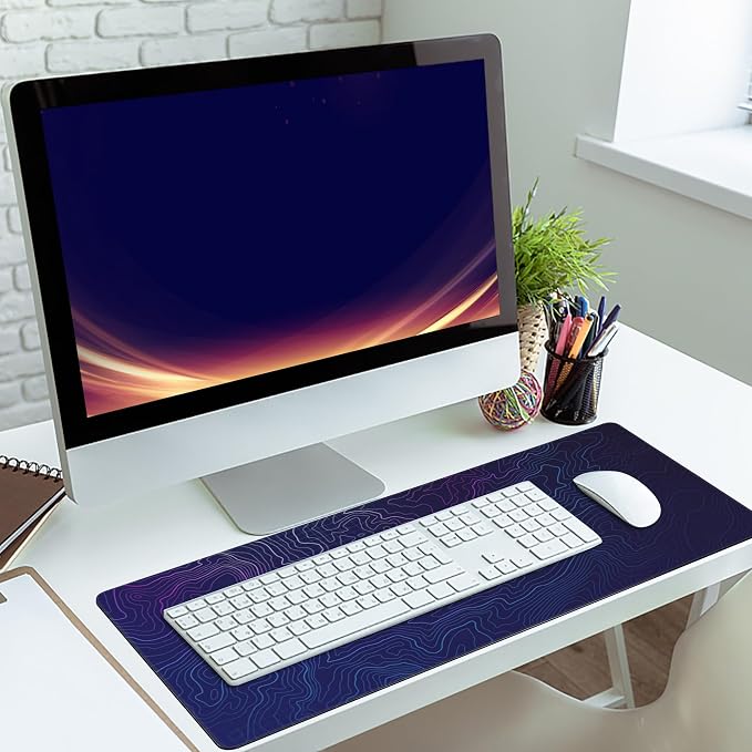 Gaming Mouse Mat Abstract Topography Large Mouse Pad Extended Mouse Pad Desk - Image 6