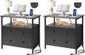 27 inch Wide Night Stand Set 2 by Edbuosy