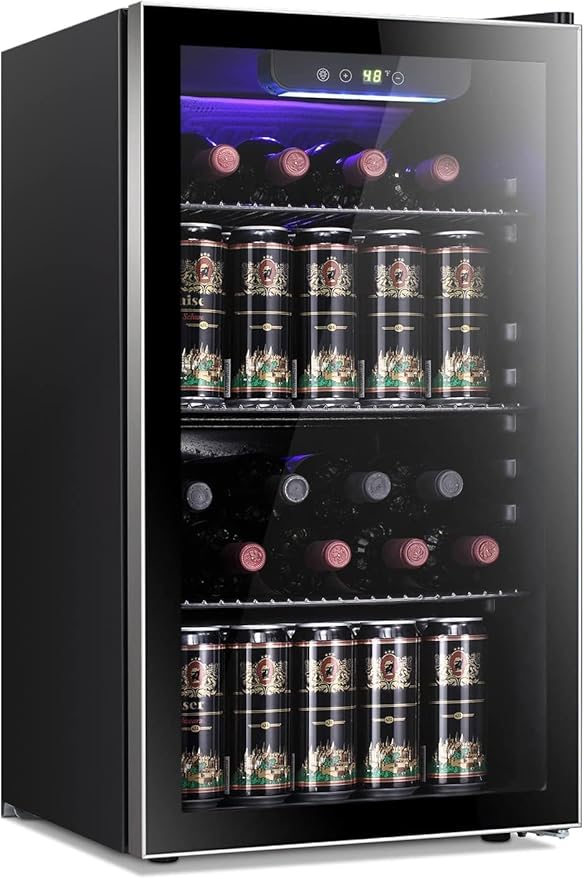 Antarctic Star 26 Bottle 130 Can Wine Cooler/Cabinet Beverage Refrigerator Mini by AntarcticStar