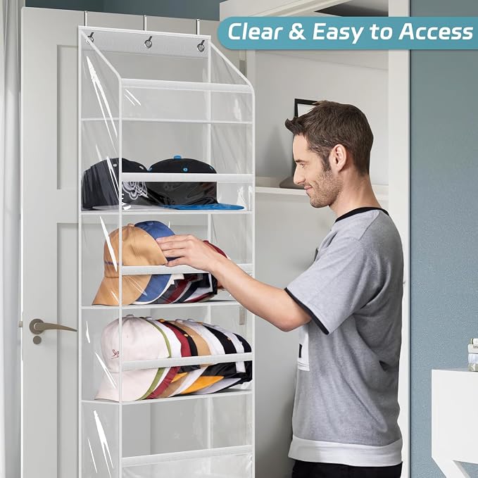 AOODA Clear Over the Door Hat Racks - Image 5