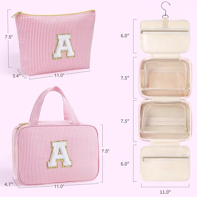 YOOLIFE Kids Toiletry Bag Initial Makeup Bag - Image 5