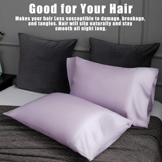 TELUS Pillow Cases Queen Size 2 Pack, Bamboo Rayon Cooling Pillowcases - Image 6