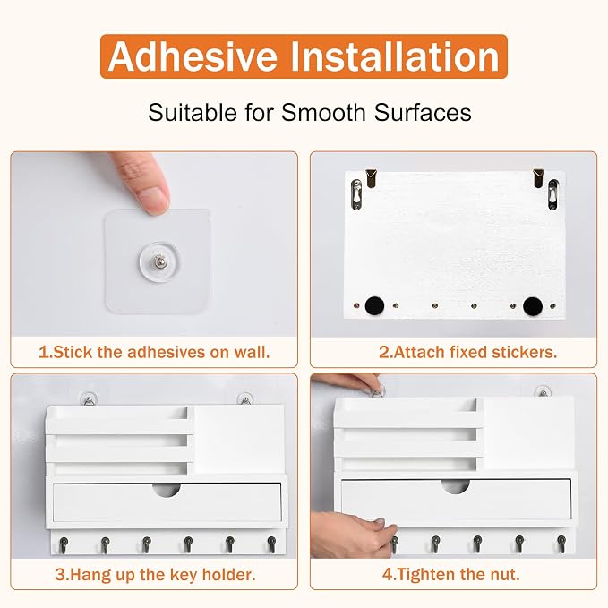 Key and Mail Holder for Wall, Mail Organizer Wall Mount - Image 8