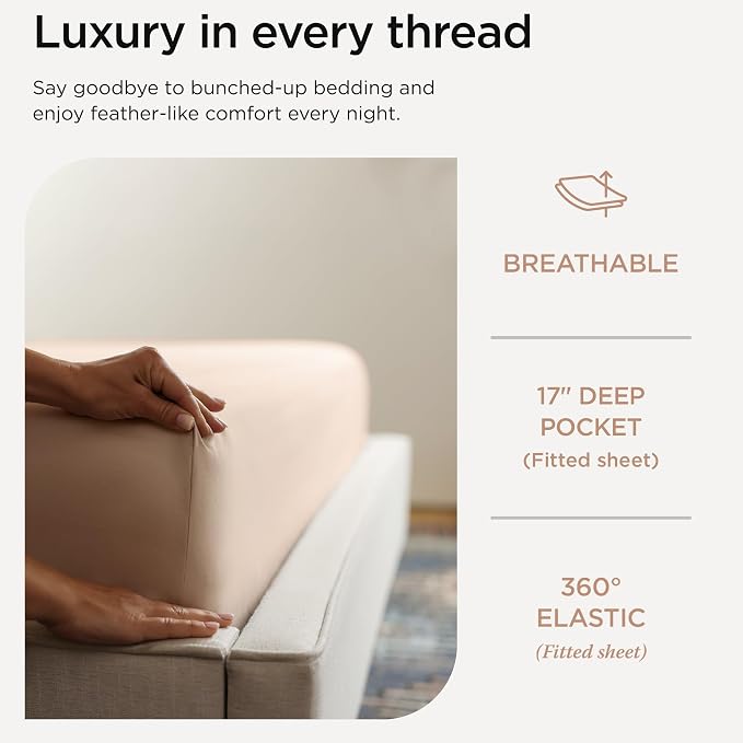 Threadmill Supima Cotton Sheets Queen | 656 Thread Count Queen Sheet - Image 5