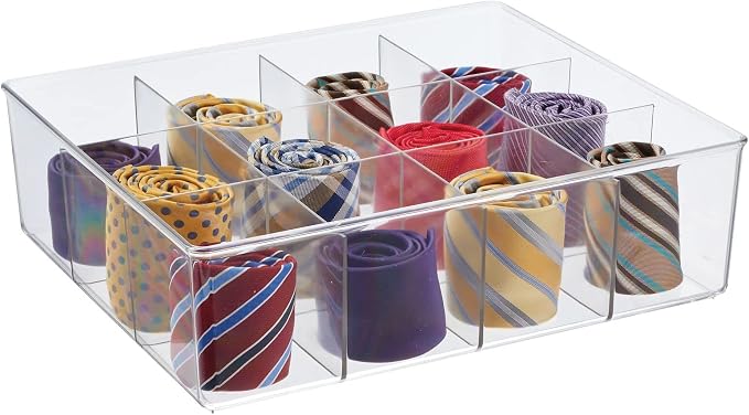 mDesign Plastic 12 Compartment Divided Drawer and Closet Storage Bin - Image 6