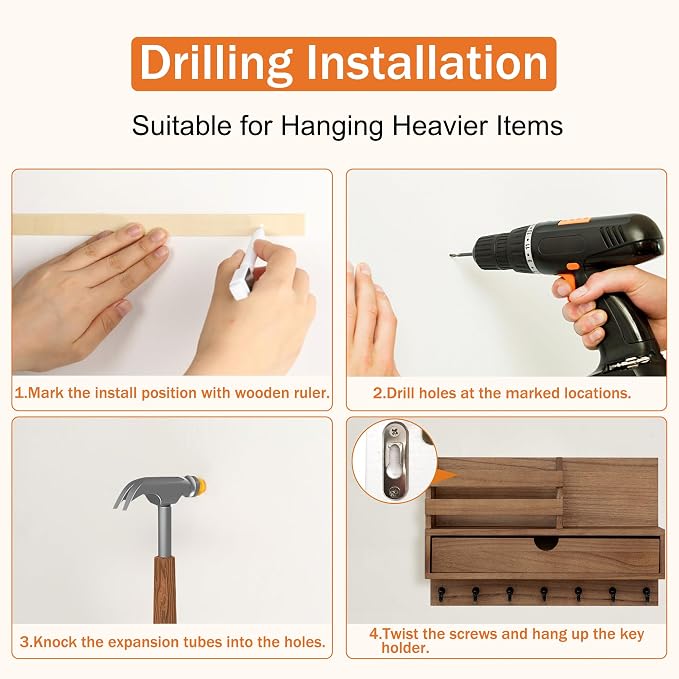 Key and Mail Holder for Wall, Mail Organizer Wall Mount - Image 9