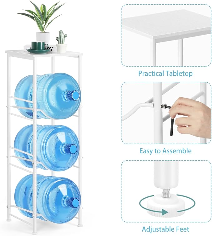 OYEAL 5 Gallon Water Bottle Jug Holder 3-Tier Water Bottle Holder Organizer - Image 3