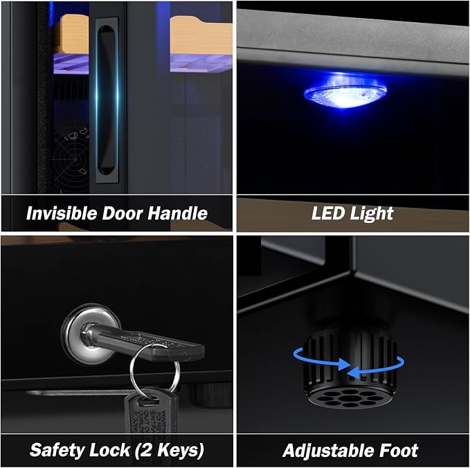 Electric Humidor-70L Cooling & Heating Humidor, Smart Touch Control Humidity & - Image 5