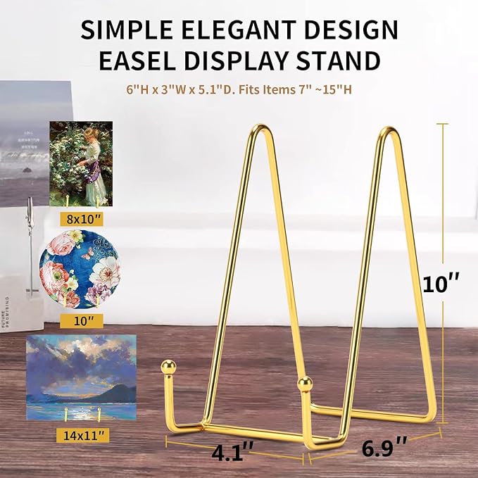 Kruodop 10 Inch Plate Stands for Display, 3 Pack Plate Holder Display Stand - Image 3