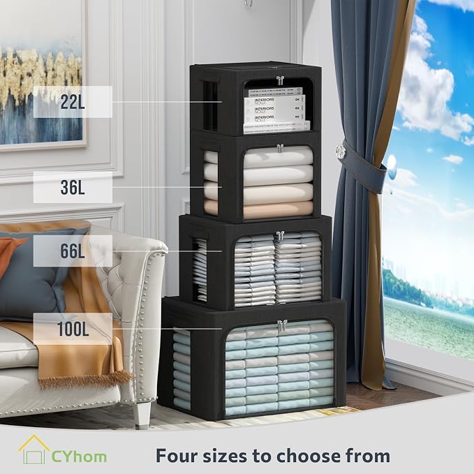 CYhom Extra Large Clothes Storage Bins Box - Image 3