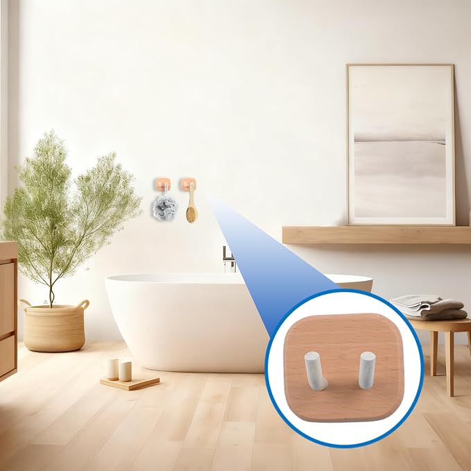 2PCS Solid Shaving Razor Wall Mount Holder, Self-Adhesive Razor Hooks Shelf - Image 7