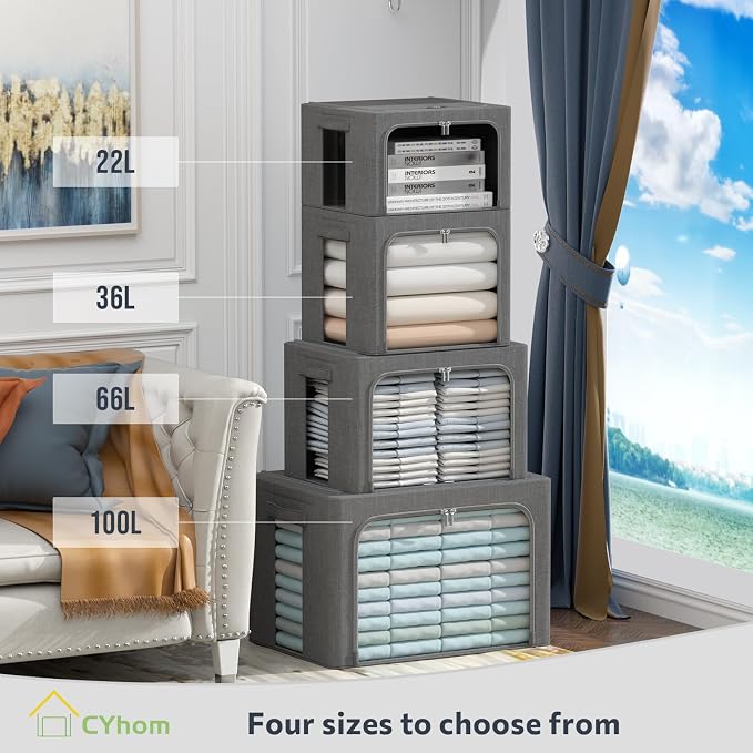 CYhom 3Pack Foldable Storage Bins - Image 5