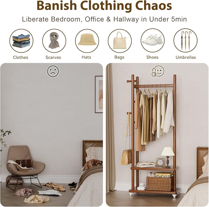 Coat Rack Freestanding Clothing Rack - Image 3