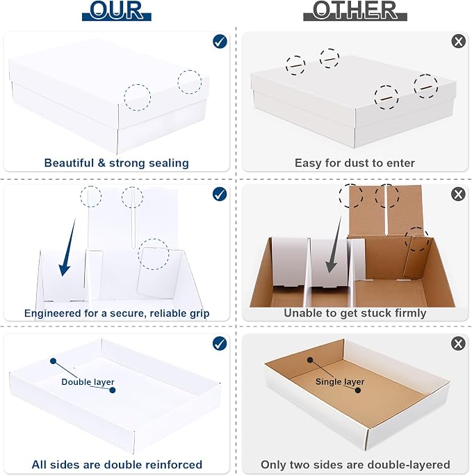 Trading Card Storage Box 6 Pack–2400 Count Cardboard Organizer - Image 4