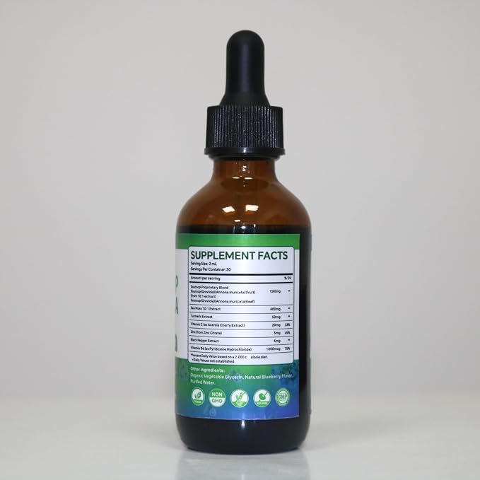 2 Pack Soursop Graviola Leaf Extract Liquid Drops Supplement - Image 8