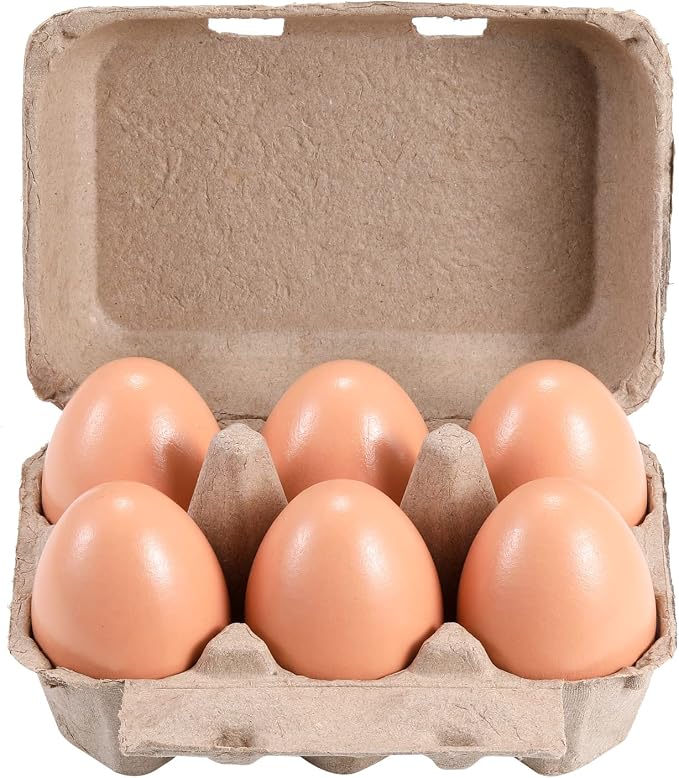 Half Dozen Egg Cartons 100 Pack, Blank Natural Pulp Box 6 Count - Image 5