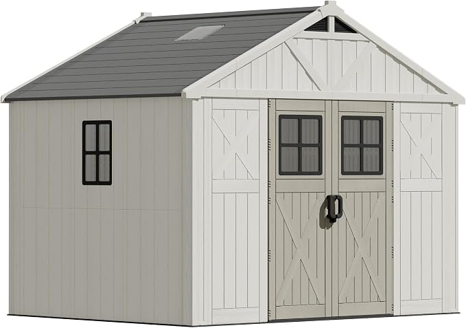 Devoko 10x8 FT Resin Outdoor Storage Shed - Image 7