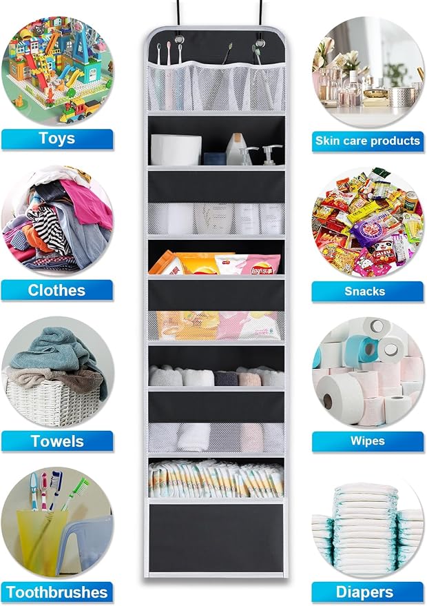 2 Pack Over The Door Organizer, Hanging Storage Organization - Image 3