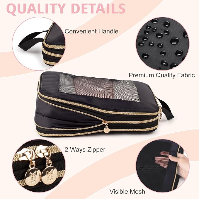 Expandable Double-Sided Compression Packing Cube，3 Set Lightweight Double Deck - Image 4