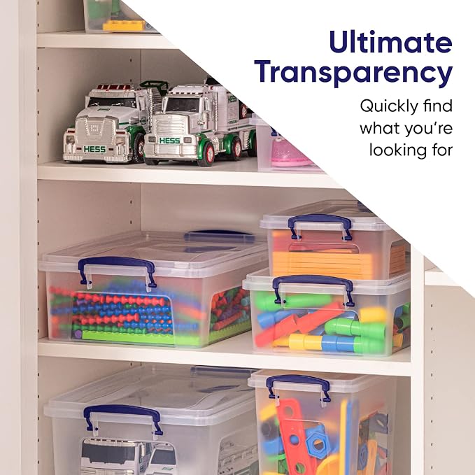 Superio Storage Bins with Lids- Clear Boxes - Image 8