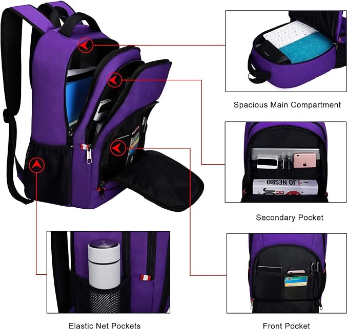 Della Gao Travel Laptop Backpack, Small Backpack - Image 3