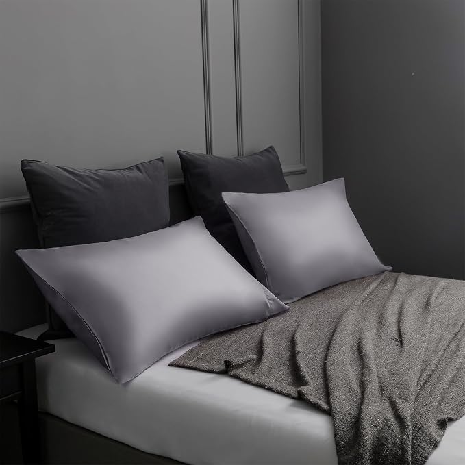 TELUS Pillow Cases Queen Size 2 Pack, Bamboo Rayon & Lyocell Pillowcase - Image 7