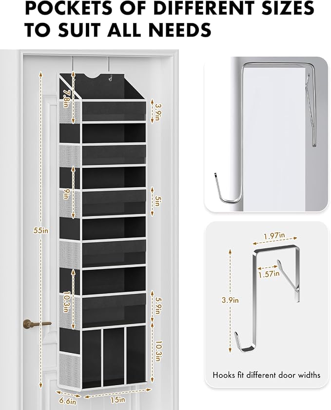 Over The Door Organizer Hanging 6-Shelf Storage Organizer - Image 2