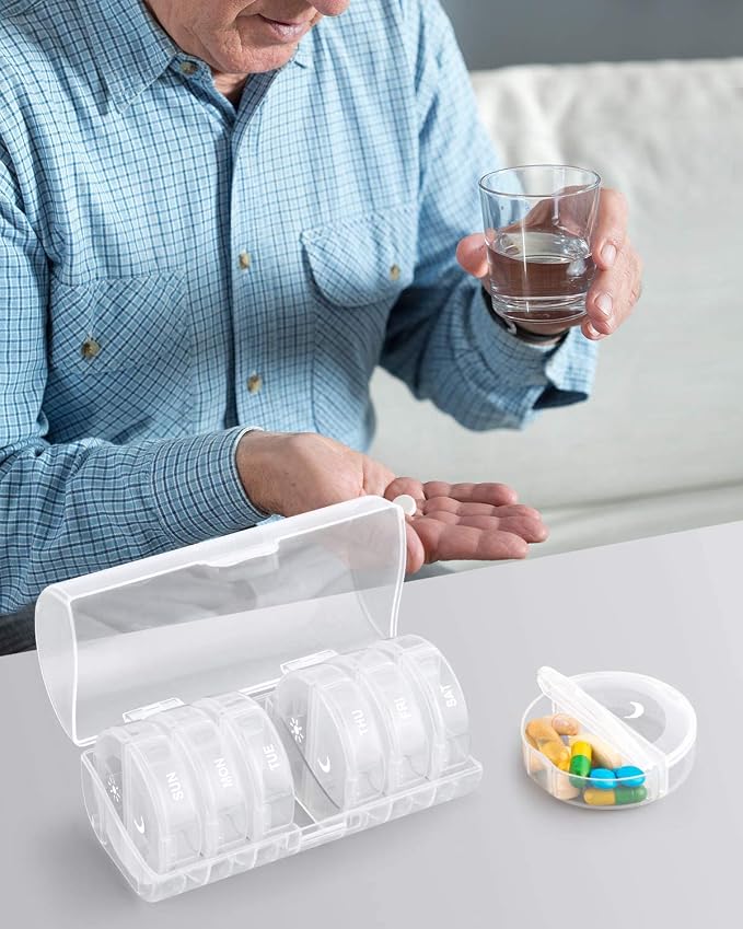 TookMag Pill Organizer 2 Times a Day, Travel Medicine Pill Organizer, Weekly AM - Image 6