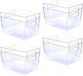 MOONEDGE Open Clear Plastic Storage Bins Stackable Organizer Containers by MOONEDGE