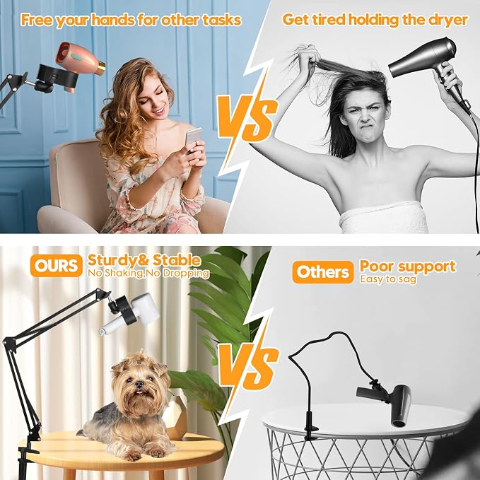 Black Dog Hair Dryer Holder - Image 5