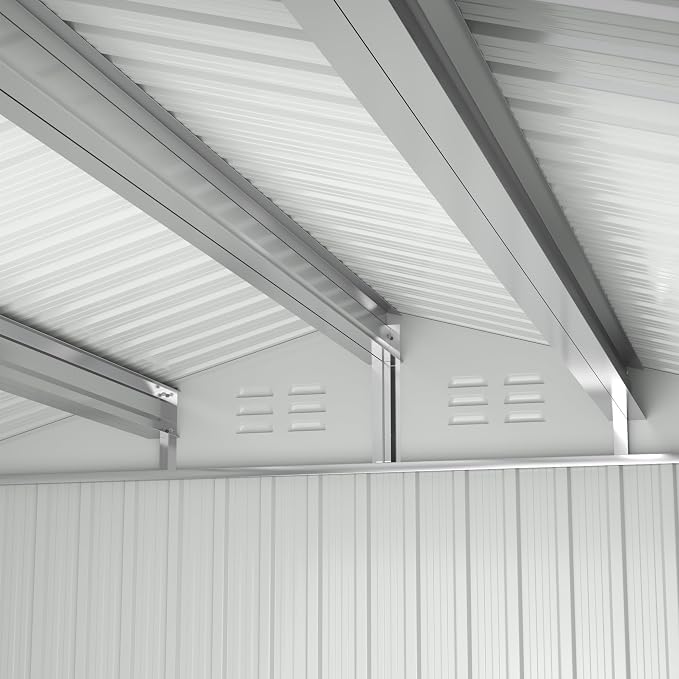 Polar Aurora 12x10 FT Outdoor Storage Shed, Metal Garden Shed - Image 4