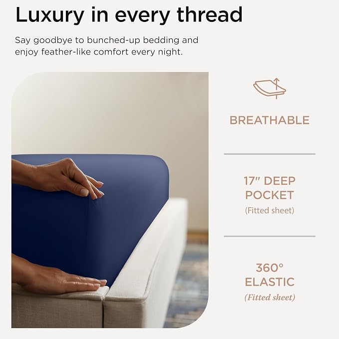 Threadmill Luxury Full Size Sheets | 656 Thread Count Certified Supima Cotton - Image 5