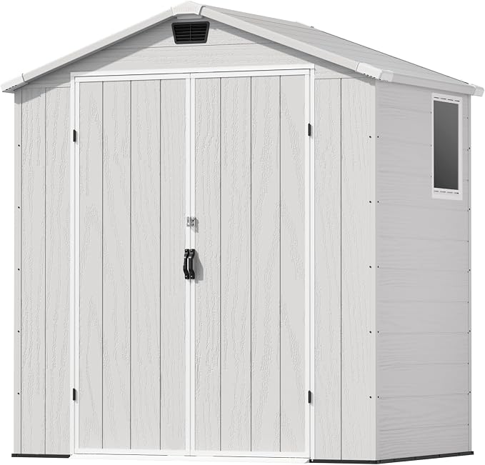 Patiowell 6X4 FT Outdoor Storage Shed, Plastic Tool Sheds by Patiowell