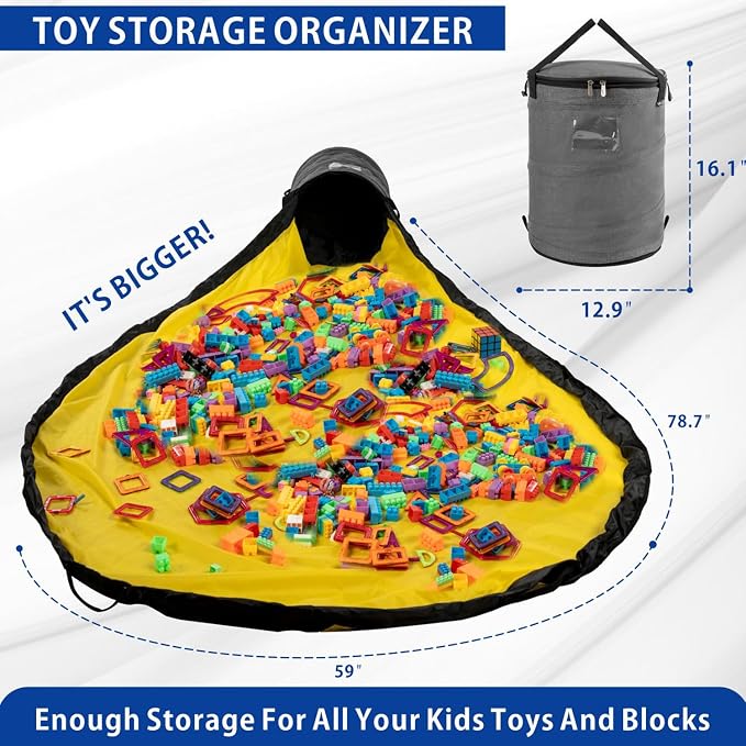 Toy Storage Organizer & Play Mat - Image 2