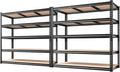 REIBII 48" W Garage Shelving Heavy Duty, 3000LBS Storage Shelves, 5-Tier by REIBII