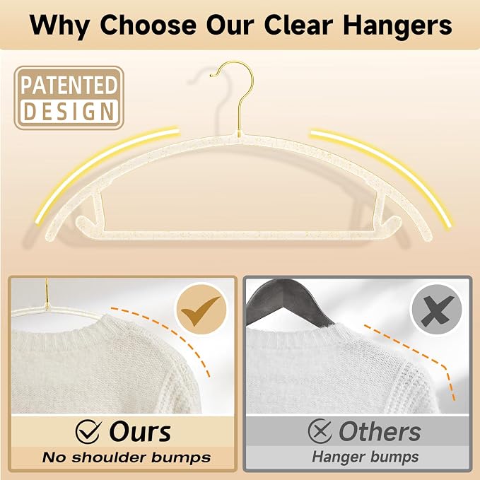 MIZGI Premium Clear Hangers - Image 3