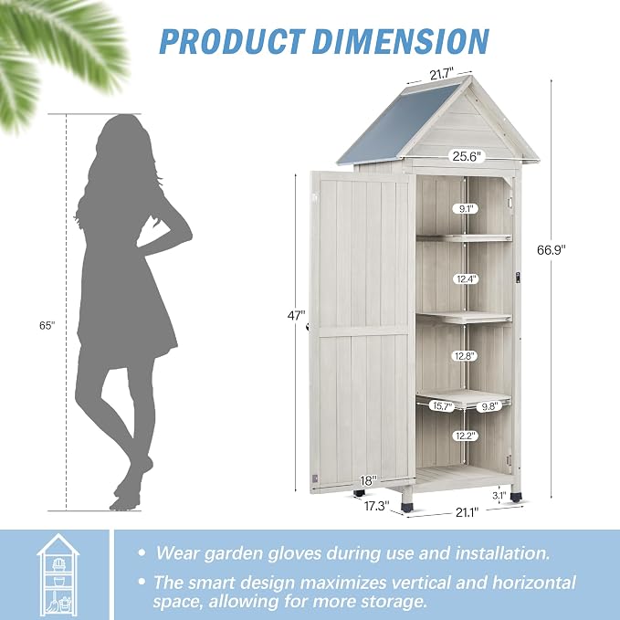 Wooden Outdoor Storage Cabinet - Image 2