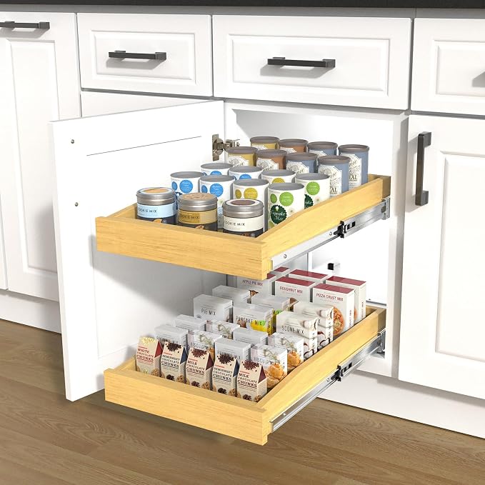 2 Tier Pull Out Cabinet Organizer - Image 9