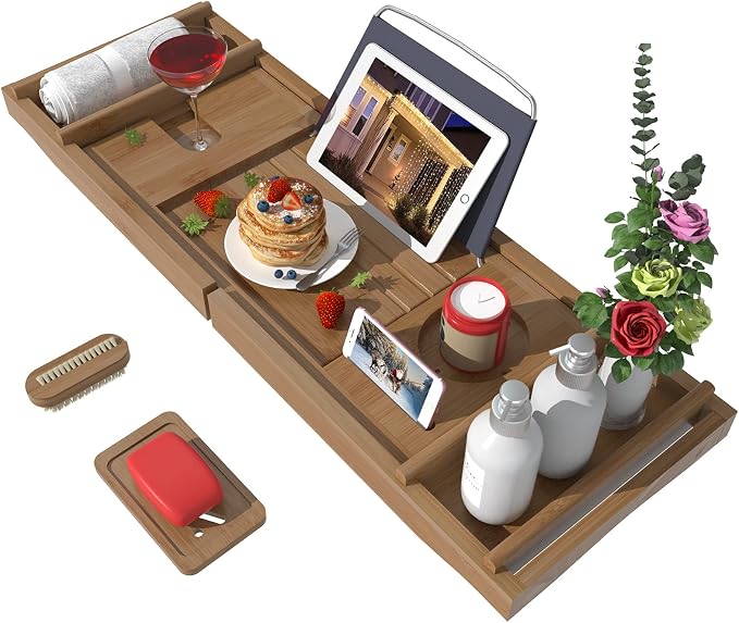 Bath Caddy Tray for Bathtub by Bamfan