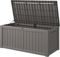 Deck Box, 120 Gallon Outdoor Storage Box Lockable Patio Waterproof by LHBGO