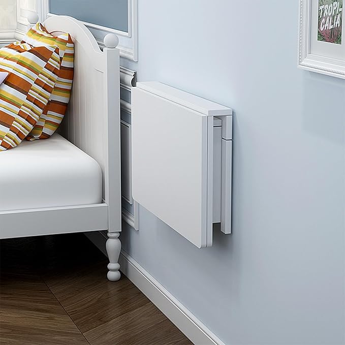 MM MELISEN Wall Mounted Folding Table, 29.5"L x 19.6"W, Space-Saving Design by MMMELISEN