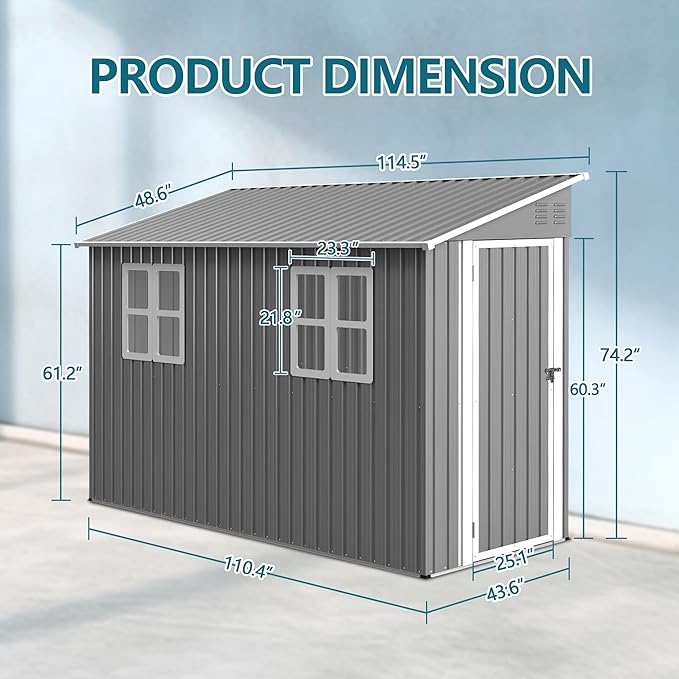 4' x 10' Outdoor Storage Shed - Image 4
