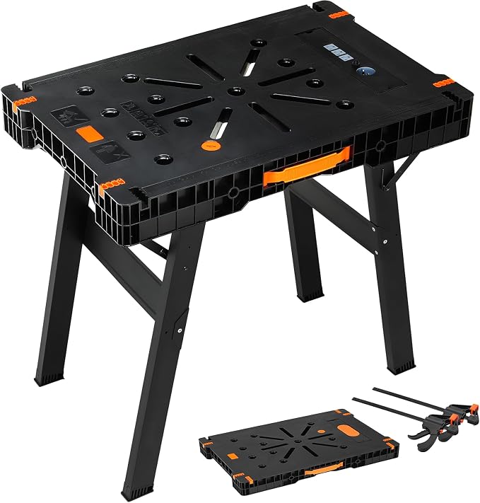 TLGREEN Folding Work Table, 2 Pack, Express Portable Workbench Set of 2 by ToolsinhandTodayinlife